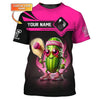 Pink Love Pickleball Funny Custom Name T Shirt, Funny Pickleball Shirts, Gifts For Pickleball Players