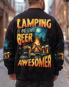 CAMPING IS AWESOME BEER MAKE IT AWESOMER ALL OVER PRINT - TYTD0506251