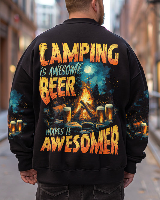 CAMPING IS AWESOME BEER MAKE IT AWESOMER ALL OVER PRINT - TYTD0506251