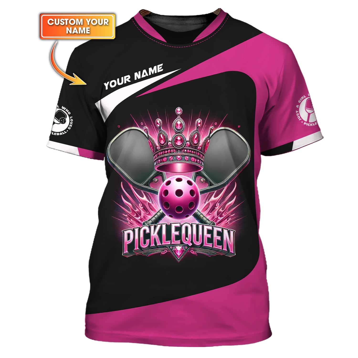 Just a Girl Who Loves Pickleball - PickleQueen Custom T Shirts, Pickleball Shirts for Women, Pickleball Gift Ideas