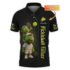 Custom Black Pickleball Father Shirt – Cute Green Ball Characters Gift for Dad and Son