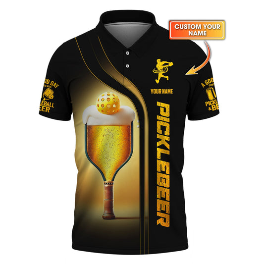 Custom Pickleball & Beer Shirt – Funny Picklebeer Paddle Design – Pickleball Gifts