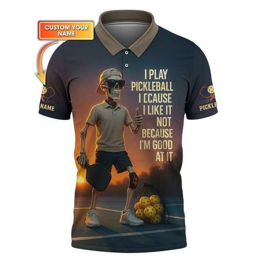 Custom Funny Pickleball Shirt Navy, Skeleton Pickle ball Shirt for Men, Pickleball Gift for Players