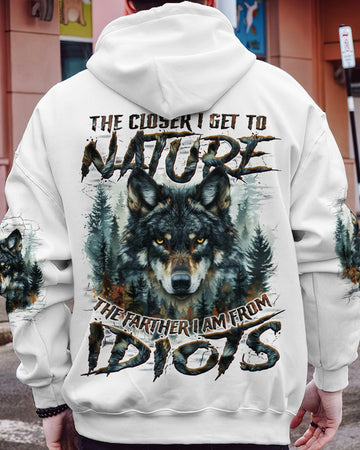 THE CLOSER I GET TO NATURE WOLF ALL OVER PRINT - TYQY1109242