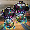 BlueJoses Bowling Graffiti Splash Paint Customized Name, Team Name 3D Shirt
