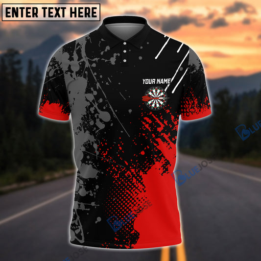 BlueJose Paint Style Darts Red Personalized Name, Team Name 3D Shirt