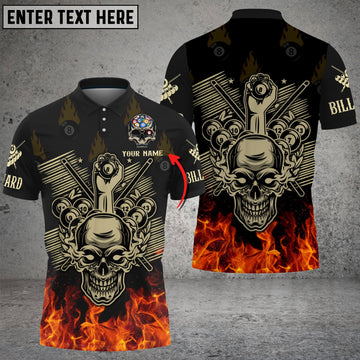 BlueJose 3D All Over Print Skull Billiard Personalized Shirt