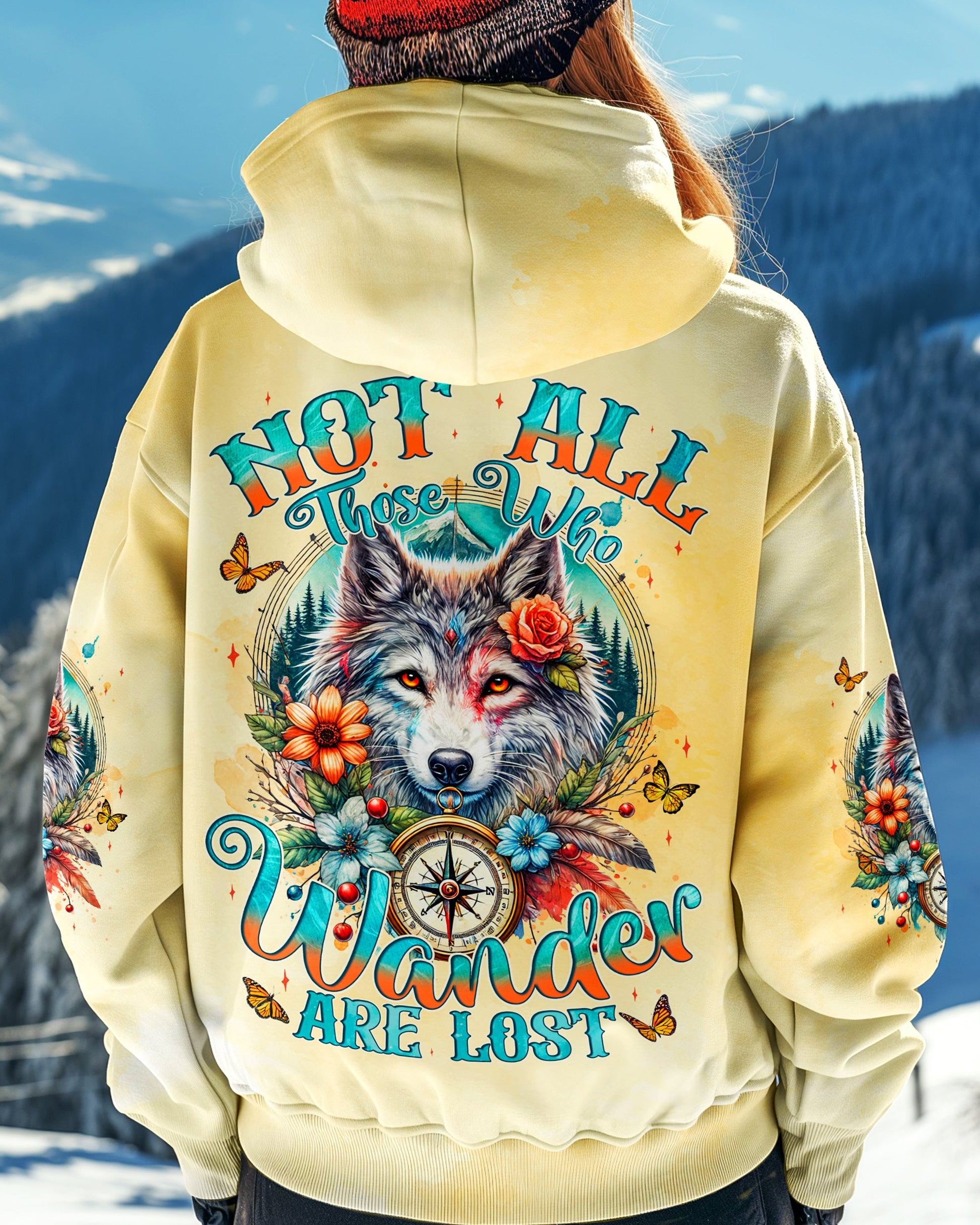 NOT ALL THOSE WHO WANDER ARE LOST WOLF ALL OVER PRINT - TYQY1710244