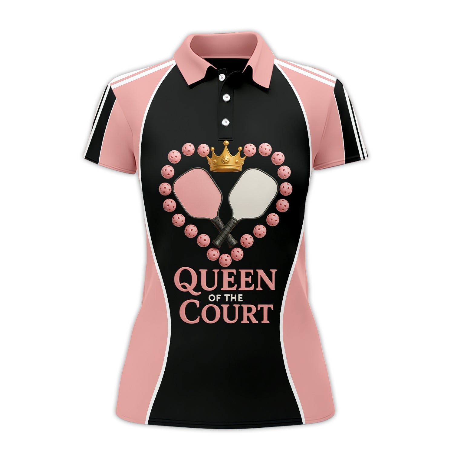 Funny  Polos For Pickleball, Queen of the Court Pickleball Shirt, Gift For Women's Players