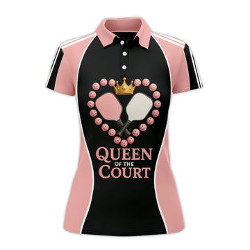Funny  Polos For Pickleball, Queen of the Court Pickleball Shirt, Gift For Women's Players