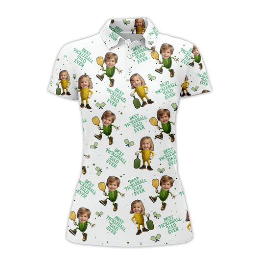 Custom Face Kid Pickleball Shirt - Best Pickleball Dad Ever - Funny Pickle Design - Personalized Father's Day Gifts
