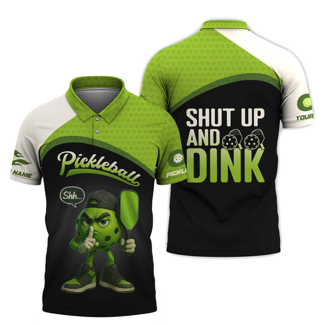 Shut Up and Dink Pickleball Shirt, Custom Name Pickleball T Shirt, Pickleball Uniforms