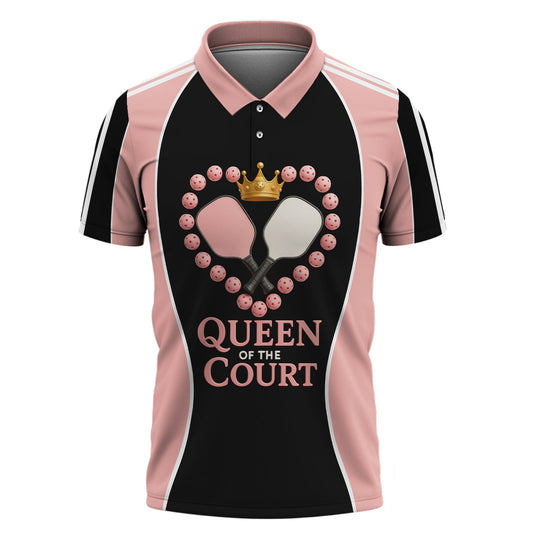 Funny  Polos For Pickleball, Queen of the Court Pickleball Shirt, Gift For Women's Players