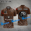 BlueJose Billiards Ball 8 Spider Web Pattern Personalized Name Shirt (4 Colors)