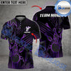BlueJose Bowling And Pins Crack Glass Pattern Multicolor Customized Name 3D Shirt (6 Colors)