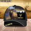 BlueJose Elk Hunting Forest Pattern Multicolor Personalized Name Cap (2 Colors)