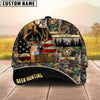 BlueJose Deer Hunting American Flag Pattern Personalized Cap 3D Printed Multicolor (6 colors)