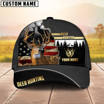 BlueJose Deer Hunting American Flag Pattern Personalized Cap 3D Printed Multicolor (6 colors)