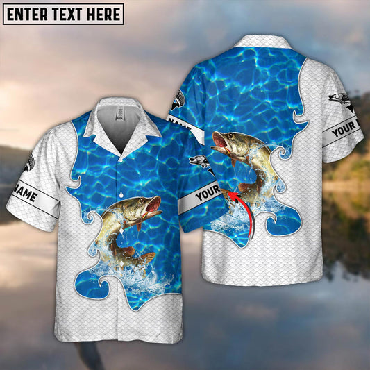 Bluejose Pike Fishing Blue Water Personalized 3D Hawaiian Shirt