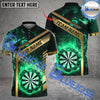 BlueJose Darts Flame Golden Premium Pattern Personalized Name, Team Name Shirt (4 Colors)