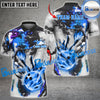 BlueJose Bowling And Pins Magma Flow Customized Name 3D Shirt (4 Colors)