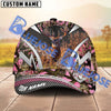 BlueJose Wilderness Deer Hunting Camo Pattern Multicolor Personalized Name 3D Cap (5 Colors)