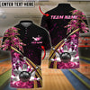 BlueJose Bowling And Pins  Flame Premium Golden Line Customized Name 3D Shirt ( 6 Colors)