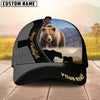 BlueJose Majestic Hunting Gray And Black Gold Personalized Cap