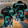 BlueJose Bowling And Pins Thunder Tiger Multicolor Options Personalized Name, Team Name 3D Shirt (4 Colors)