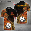BlueJose Pickleball Ball Fire Golden Line Premium Personalized Name, Team Name Unisex Shirt (4 Colors)