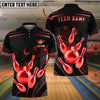 BlueJose Bowling And Pins King Crown Customized Name 3D Shirt ( 6 Colors)