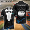 BlueJose Bowling And Pins Stylish Tuxedo Customized Name, Team Name 3D Shirt (4 Colors)