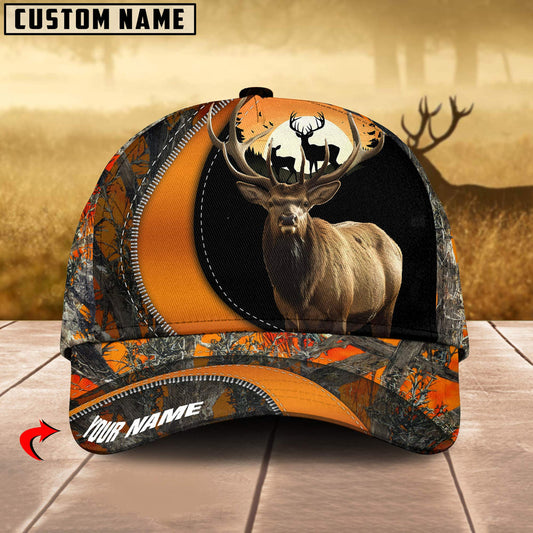 BlueJose Elk Hunting Camo Pattern Personalized Cap (2 Colors)