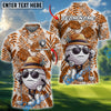 BlueJose Funny Golf Ball tropical Pattern Customized Name, Team Name Shirt (2 Colors)