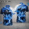 BlueJose Bowling And Pins Flame On Multicolor Customized Name 3D Shirt ( 4 Colors )
