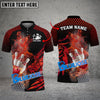BlueJose Bowling And Pins Fire Dragon Scale Multicolor Customized Name 3D Shirt (4 Colors)