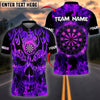 BlueJose Darts Skull Fire Pattern Personalized Name, Team Name Shirt (4 Colors)