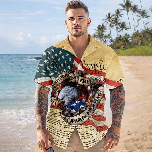 BlueJose Freedom isn't Free, It's Worth Fighting For - America 250 Hawaii Shirt