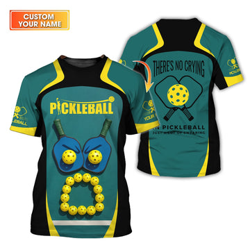 Custom Pickleball No Crying Just Swearing Shirt, Funny Pickle Ball Polo Shirt for Men and Women, Pickleball Gift for Players