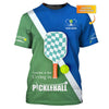 There's No Crying in Pickleball Custom Shirt – 3D Paddle and Court Design Tee