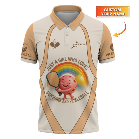 Custom Funny Pickleball Sunshine T Shirt For Women, Pickle Ball Charactor, Pickleball Gift for Players