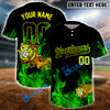 BlueJose Flaming Softball Jersey – Custom Name & Team Number 3D Shirt (4 Colors)