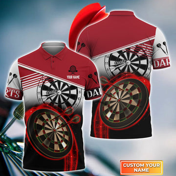 BlueJose Darts Red Personalized Name Shirt
