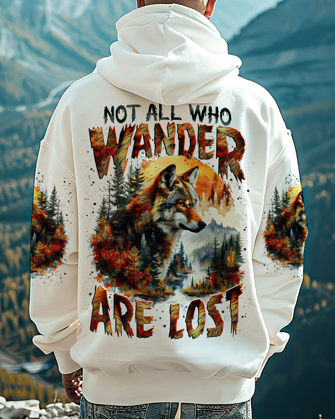 NOT ALL WHO WANDER ARE LOST WOLF ALL OVER PRINT - TYTM0909241