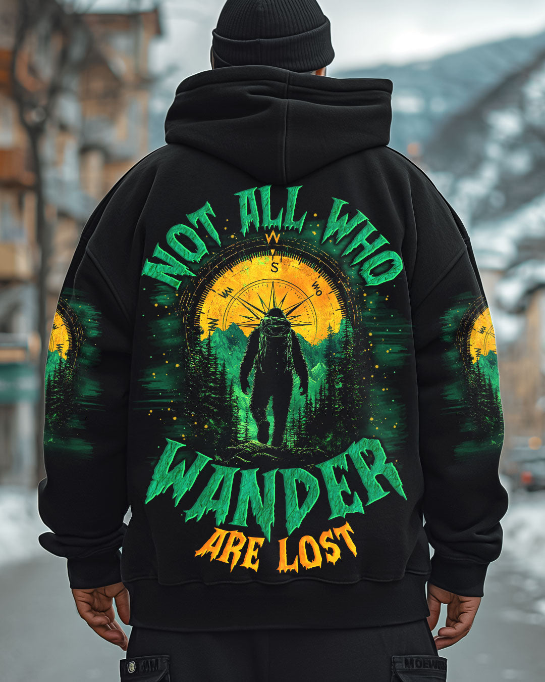 NOT ALL WHO WANDER ARE LOST BIGFOOT ALL OVER PRINT - TYTM0702253