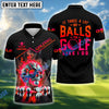 BlueJose Skull Ball Golf Shirt Customized Name, Team Name 3D Shirts (4 Colors)