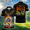BlueJose Skull Ball Golf Shirt Customized Name, Team Name 3D Shirts (4 Colors)