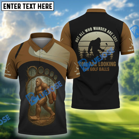 BlueJose Bigfoot Golf Polo Shirt, Custom Name & Team Name 3D Shirts