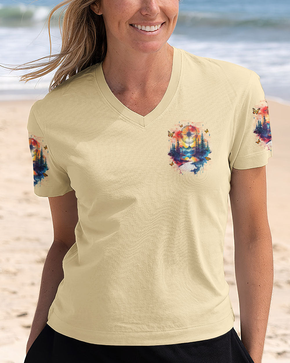 WANDER OFTEN WONDER ALWAYS COMPASS ALL OVER PRINT - TYQY2709243