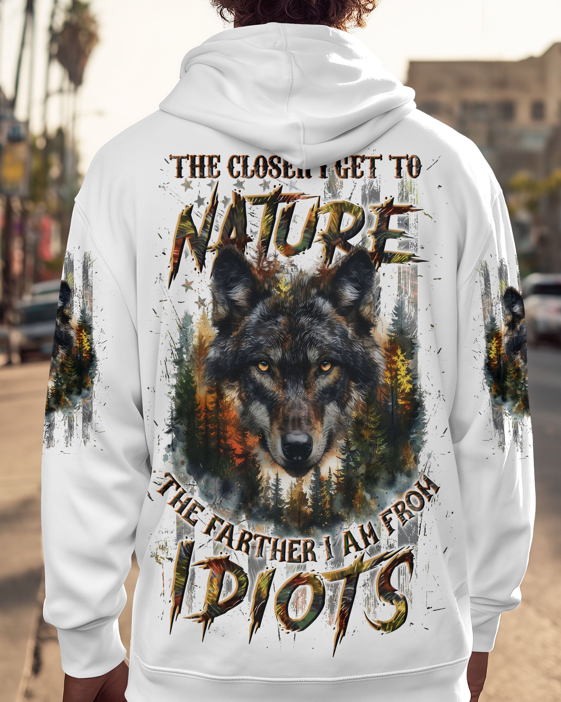 THE CLOSER I GET TO NATURE WOLF ALL OVER PRINT - YHLN0910251